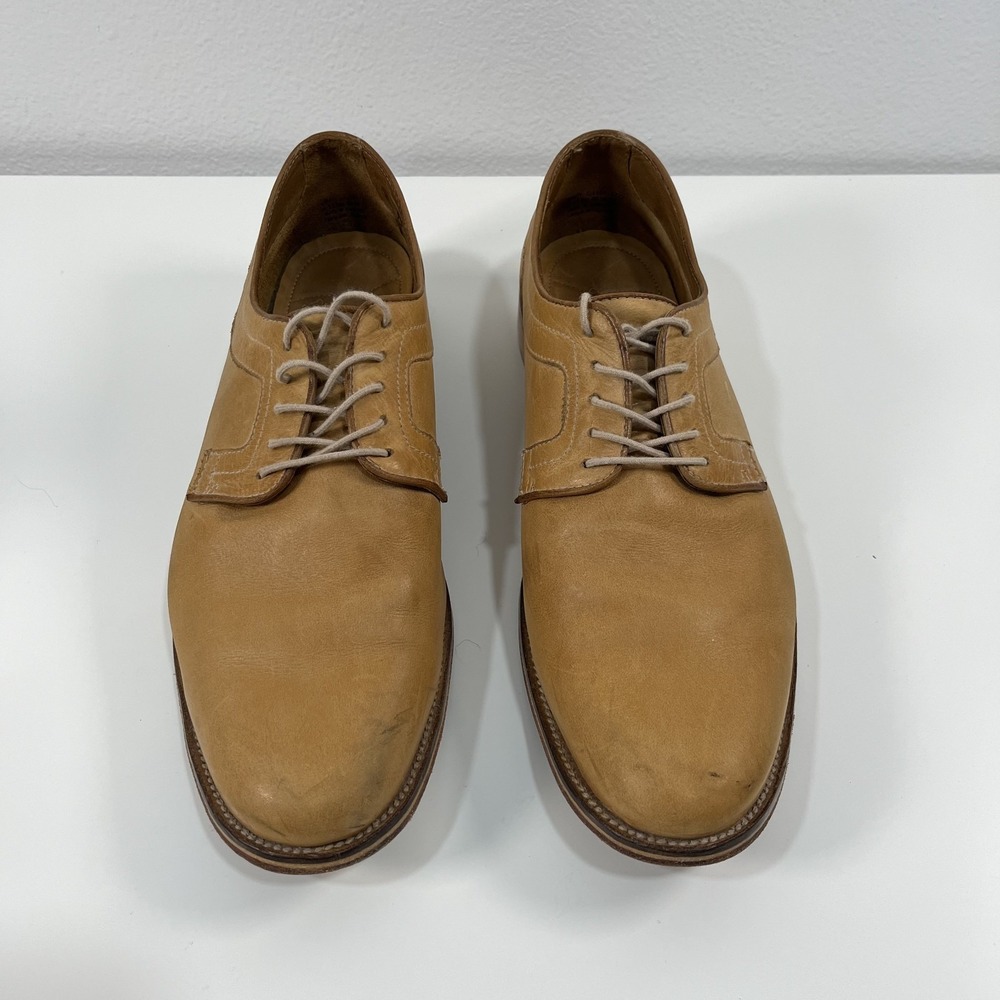 J SHOES MEN'S VICEROY LACE-UP LEATHER DRESS TAN CAMEL OXFORD SHOES SIZE 12